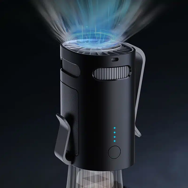 2025 Portable 3000mAh Waist Fan Turbo Strong Wind Outdoor Neck Fan Light Weight Waist Clip Fan Long Working Time