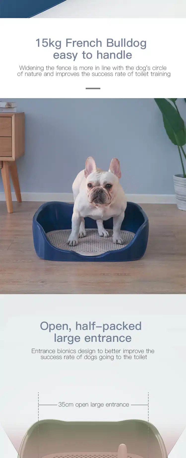 Wholesale Plastic Doggie Indoor Pet Potty Tray Park Corner Dog Toilet