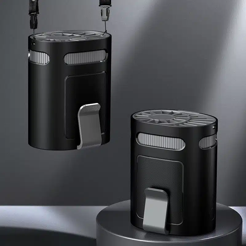 2025 Portable 3000mAh Waist Fan Turbo Strong Wind Outdoor Neck Fan Light Weight Waist Clip Fan Long Working Time