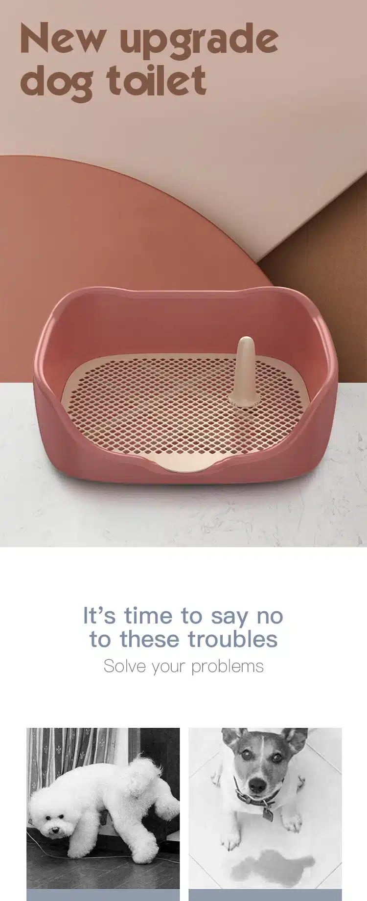 Wholesale Plastic Doggie Indoor Pet Potty Tray Park Corner Dog Toilet