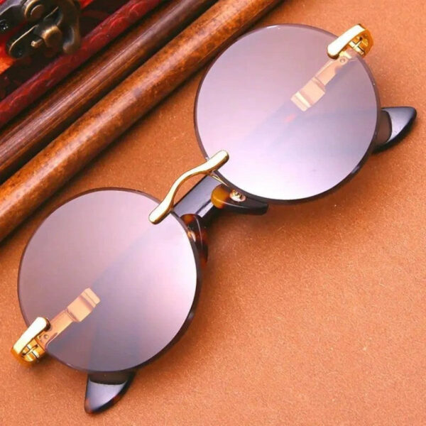 Fashion Classic Rimless Sunglasses Women Men - Image 2