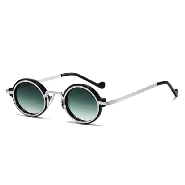 Retro Steampunk Round Sunglasses – Vintage Metal Frame Shades - Image 3