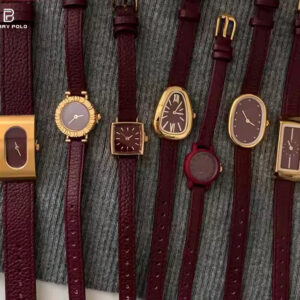 Aurora Women's Vintage Red Leather Watch