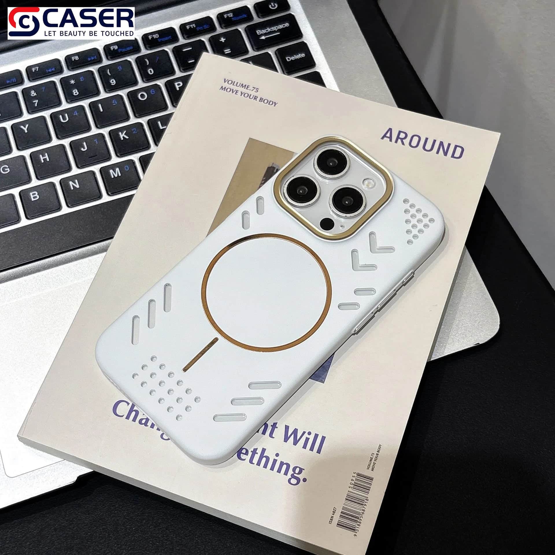 Magnetic Ring Slim PC Case for iPhone đ¸
