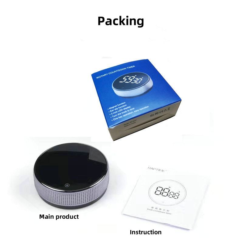 Large LED Display Digital Kitchen Timer – Rotatable Magnetic Countdown Alarm for Cooking & Baking - Image 5