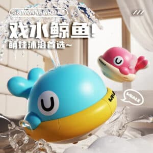Rechargeable Whale Bath Toy with Sprinkler & Lights for Toddlers