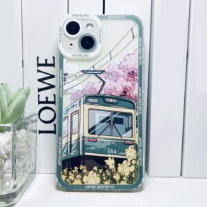 Shockproof Silicone Case for iPhone  - Japanese Mountain Design