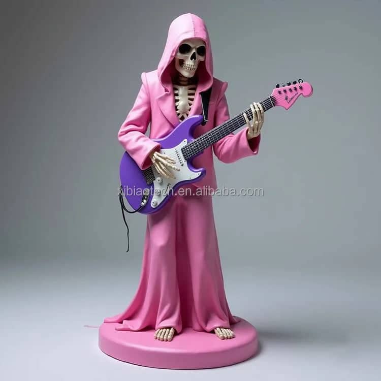 Skeleton Ghost Resin Statue Halloween Decoration