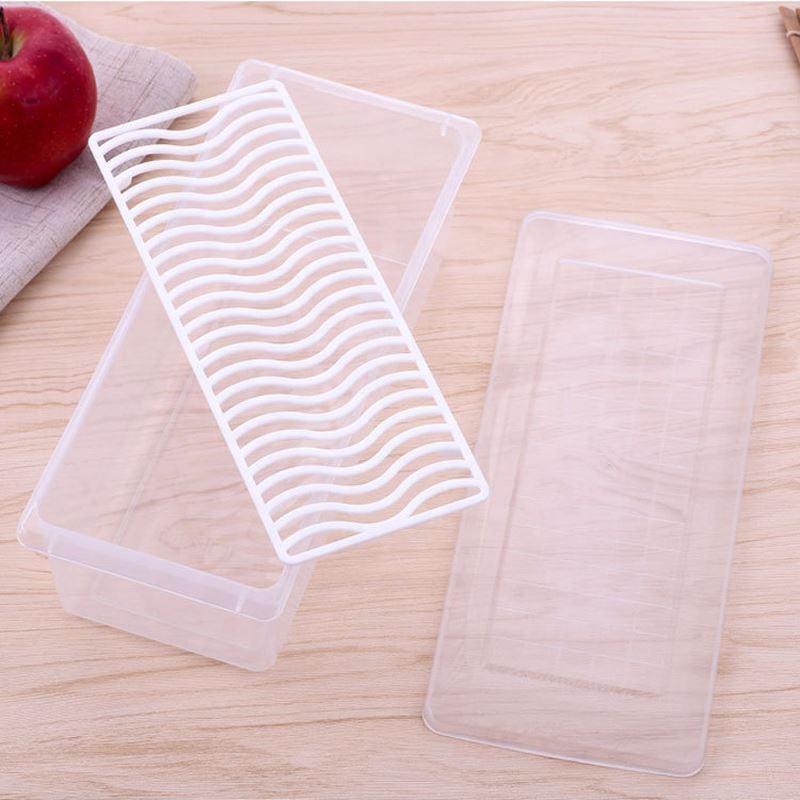 Transparent Kitchen Storage Box – Rectangular Sealed Plastic Container for Refrigerator & Drain Storage - Image 3