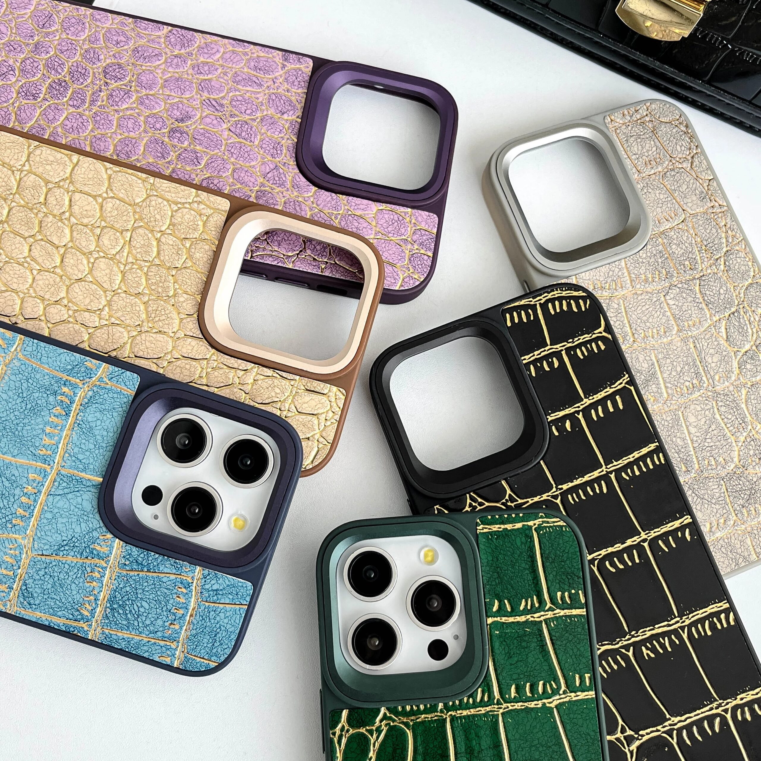 Crocodile Leather Case for iPhone