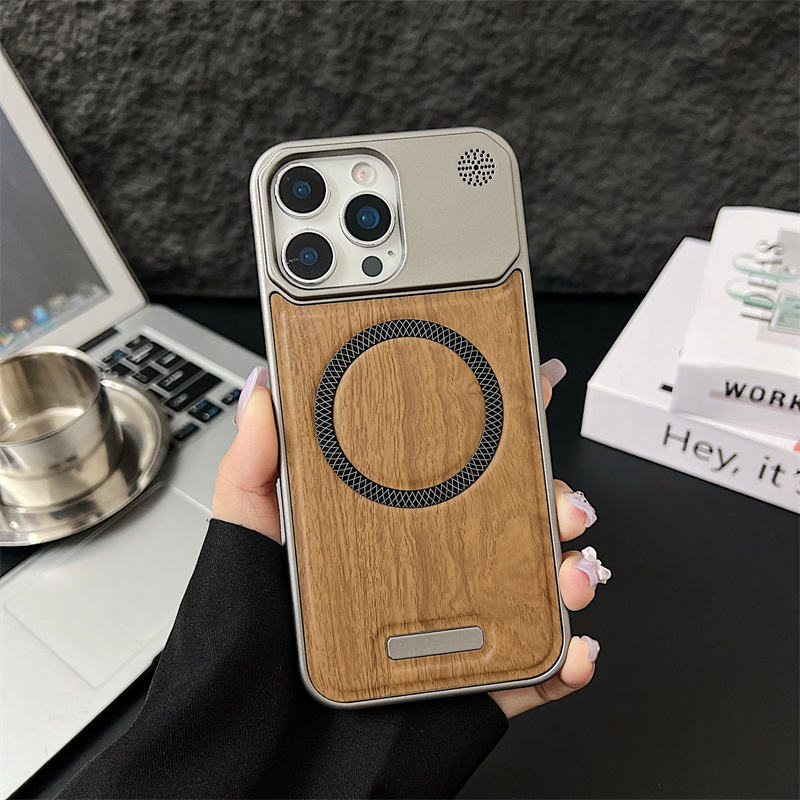 Luxury Aromatherapy Wood Grain Case – Magnetic Suction Borderless Design for iPhone 13/17 Pro Max - Image 8