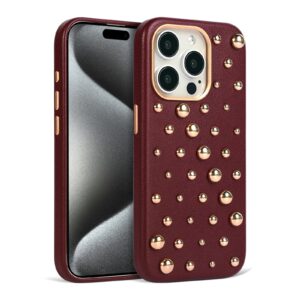 PU Leather Rivet iPhone Case