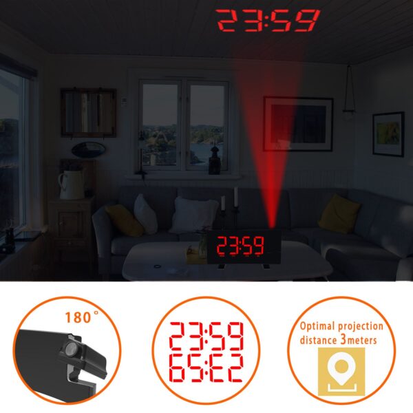 High Quality Digital Projector Alarm Clock – Factory Direct Wholesale Smart Clock Display - Image 6