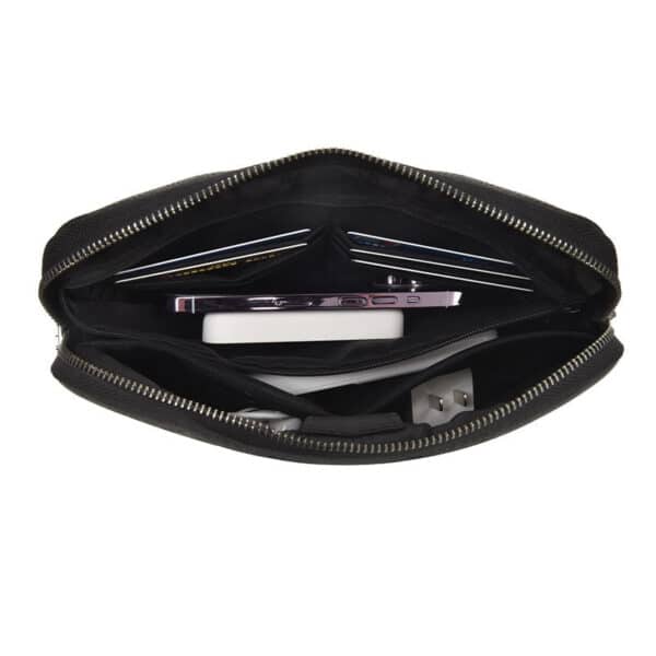 WiWU Men's Business Handbag with Fingerprint Lock – Waterproof PU Leather Anti-Theft Clutch Bag - Image 4