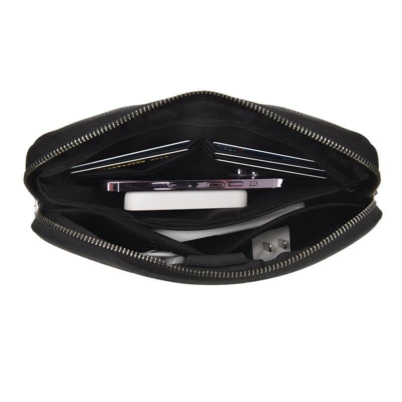 WiWU Men's Business Handbag with Fingerprint Lock – Waterproof PU Leather Anti-Theft Clutch Bag - Image 4