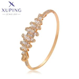 Xuping 18K Gold Plated CZ Bangle Bracelet