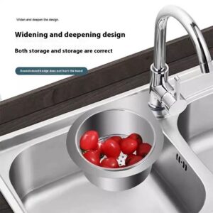 Stainless Steel Swan Drain Basket for Kitchen Sink – Fruit & Vegetable Washing Rack
