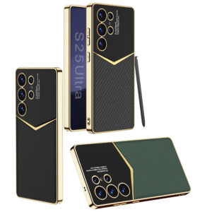 Carbon Fiber PU Leather Shockproof Case