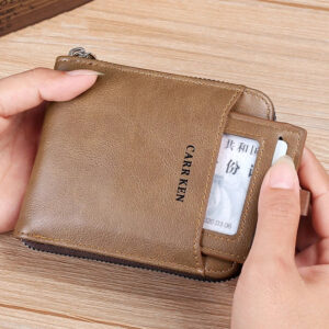 Retro PU Leather Wallet with Zipper Coin Pocket