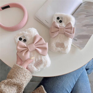 iPhone  Plush Bow Case - Shockproof, Stylish