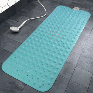Eco-Friendly TPE Bath Mat 40x100cm Anti-Slip Wave Pattern