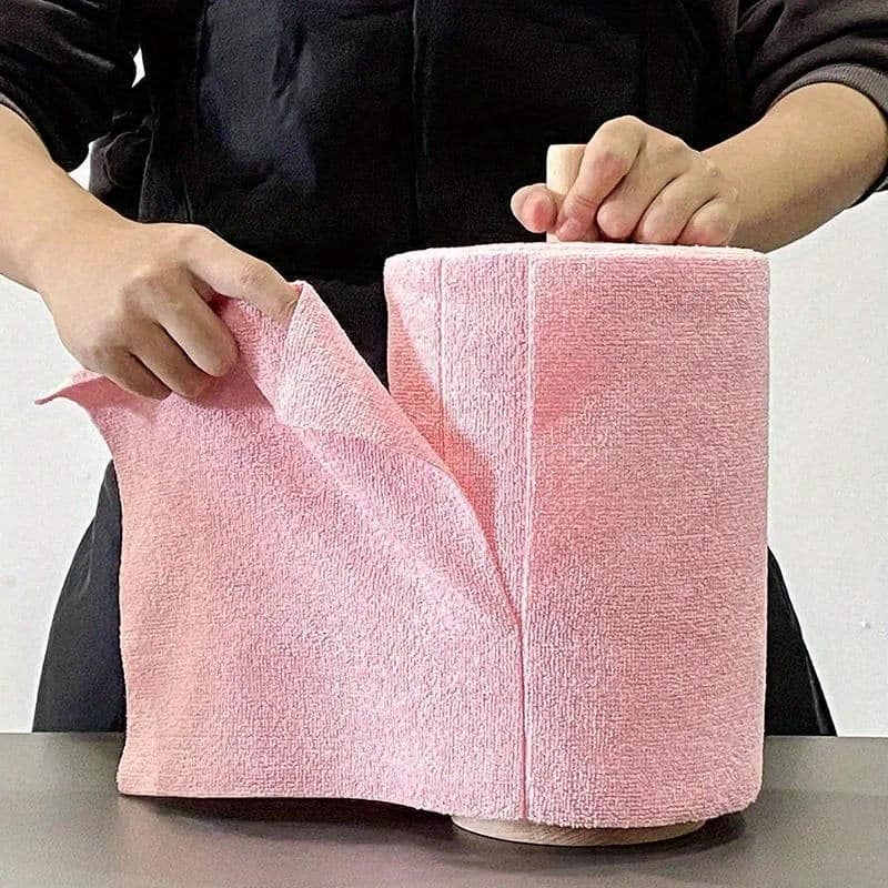 Washable Reusable Microfiber Towel Roll – 25×25cm Tear-Away Cleaning Cloth for Home & Car - Image 2