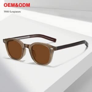 Polarized TR90 Frame Round Sunglasses UV400 Unisex