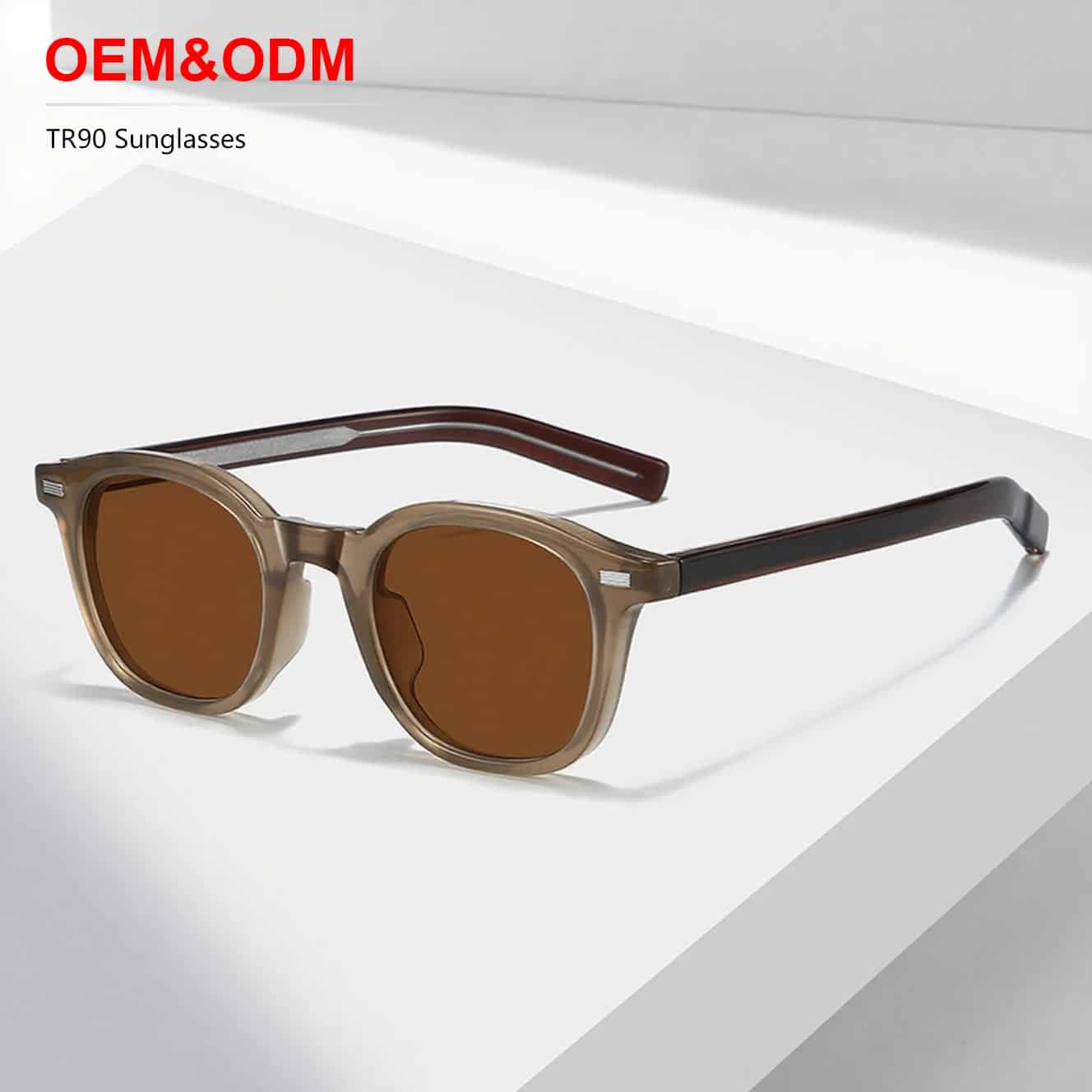 Polarized TR90 Frame Round Sunglasses UV400 Unisex