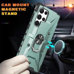 Rugged Magnetic Kickstand Case for Samsung Galaxy Note 20/A03s/S23/S21 Ultra