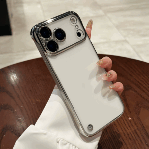 Factory Super Slim Crystal Clear Electroplating Frameless PC Phone Case for iPhone