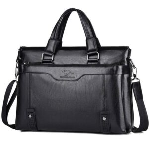 Men’s PU Leather Laptop Bag – Business Office Shoulder Briefcase & Handbag for Professionals