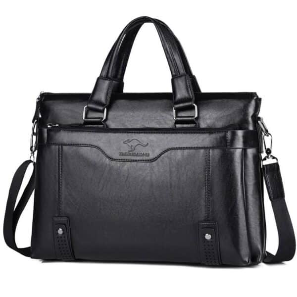 Men’s PU Leather Laptop Bag – Business Office Shoulder Briefcase & Handbag for Professionals