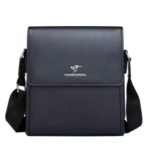 Men's PU Leather Business Crossbody Bag - Large Capacity