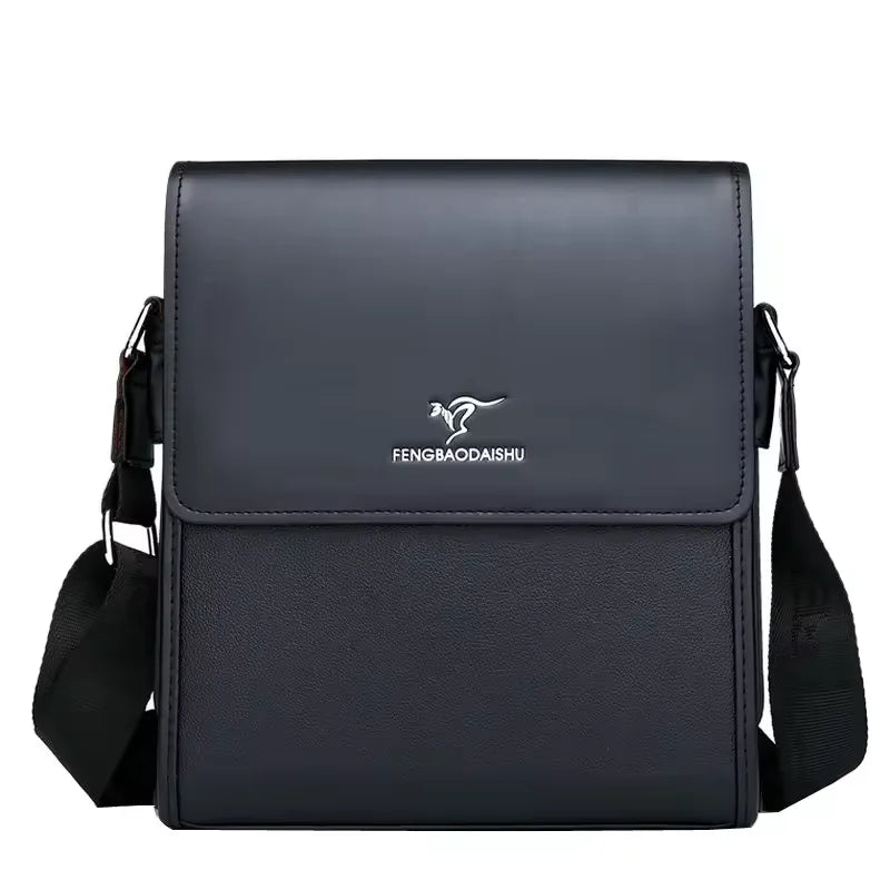 Men's PU Leather Business Crossbody Bag - Large Capacity