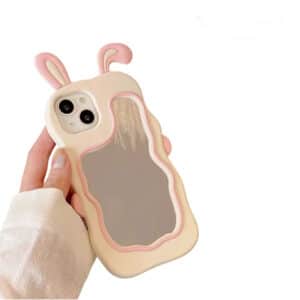 Wave Border Silicone iPhone Case with Mirror for iPhone