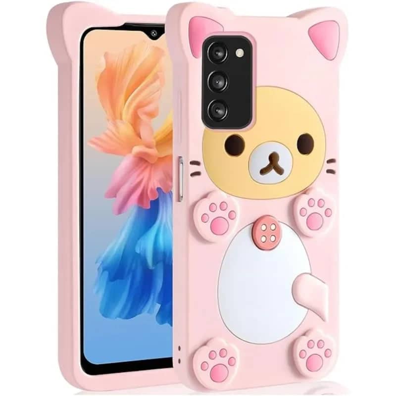 Silicone Cat Bear Case for Samsung Galaxy A Series & S Seriesđģ