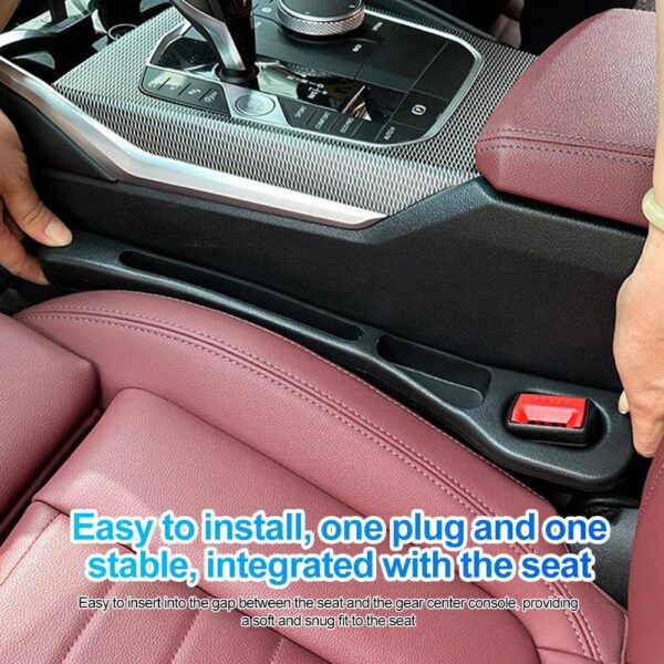 Car Seat Gap Filler – Leak-Proof Side Seam Plug Strip, Seatbelt Hole Drop Blocker Interior Kit - Image 2