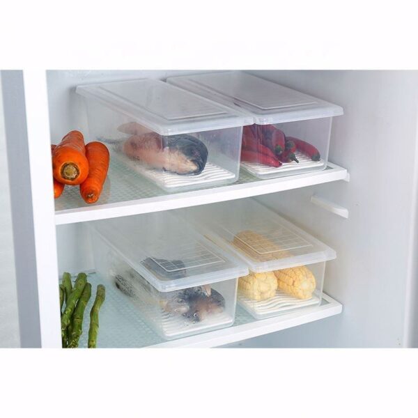 Transparent Kitchen Storage Box – Rectangular Sealed Plastic Container for Refrigerator & Drain Storage - Image 4