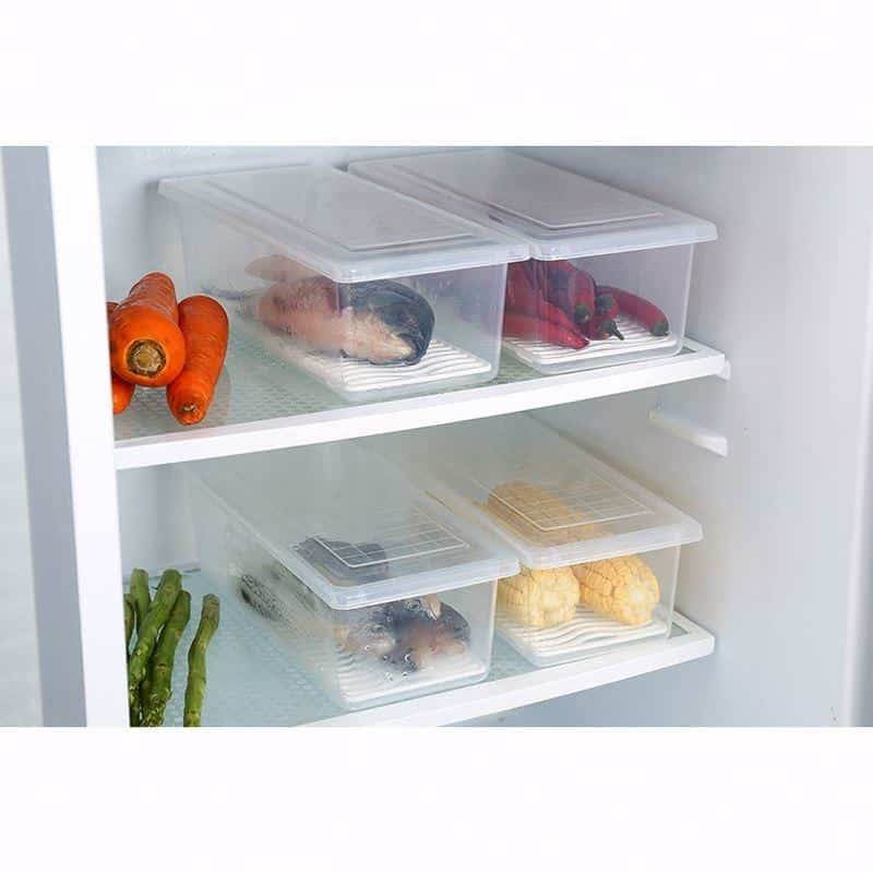 Transparent Kitchen Storage Box – Rectangular Sealed Plastic Container for Refrigerator & Drain Storage - Image 4