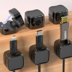 Magnetic Cable Clips Cord Organizer for Desktops