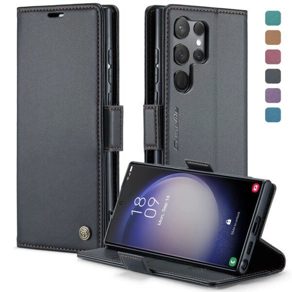 Premium Leather Wallet Case for Samsung Galaxy