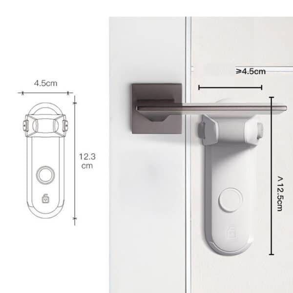 New Little Chicks Child Safety Door Handle Lock – Easy Install Baby Proof Lever Lock - Image 3