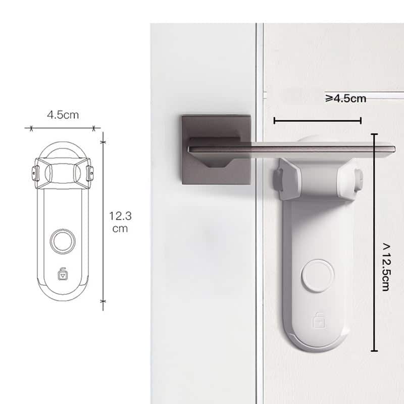 New Little Chicks Child Safety Door Handle Lock – Easy Install Baby Proof Lever Lock - Image 3