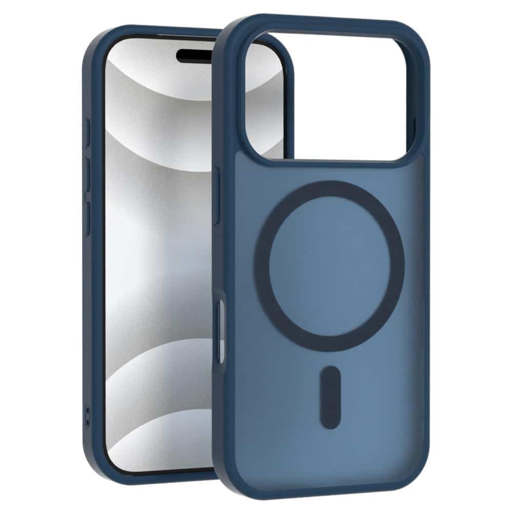 Ultra-Thin Frosted Magnetic iPhone Case – Skin-Feel Spray Cover with Metal Button for iPhone 17–13 Pro Max