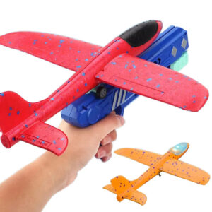 Kids' Foam Plane Launcher & Flying Disc Set - Perfect Gifts for Boys