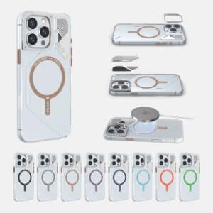 Magnetic Clear Case for iPhone  with Strong Yellow Protection