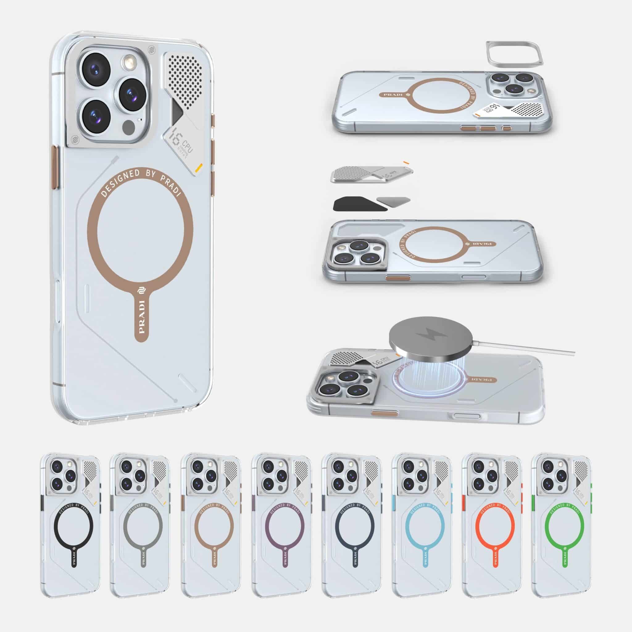 Magnetic Clear Case for iPhone  with Strong Yellow Protection
