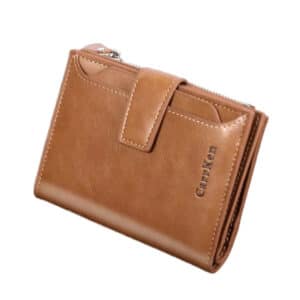 Men's Large Capacity Oil Wax Leather Wallet with Zipper