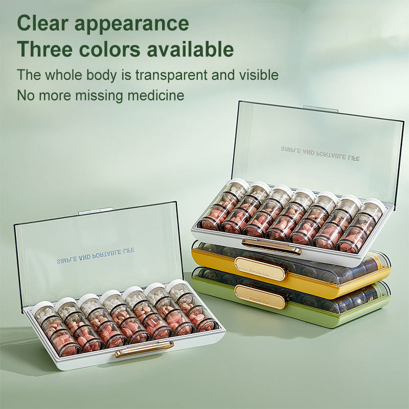 7-Day Portable Pill Box – Large Capacity Medicine Organizer & Dispenser with Daily Reminder Compartments - Image 5