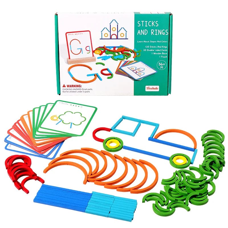 Montessori Wooden Shape Puzzle Set